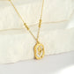 Simple Rose White Shell Pendant Necklace For Women