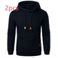 Men's Jacquard Sweater Long-sleeved Hoodie Warm Color Hooded Sports Top