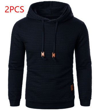 Men's Jacquard Sweater Long-sleeved Hoodie Warm Color Hooded Sports Top