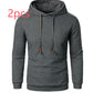 Men's Jacquard Sweater Long-sleeved Hoodie Warm Color Hooded Sports Top