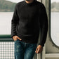 Men's Pullover Sweater Winter Casual Solid Color Round Neck Knitted Top Clothing